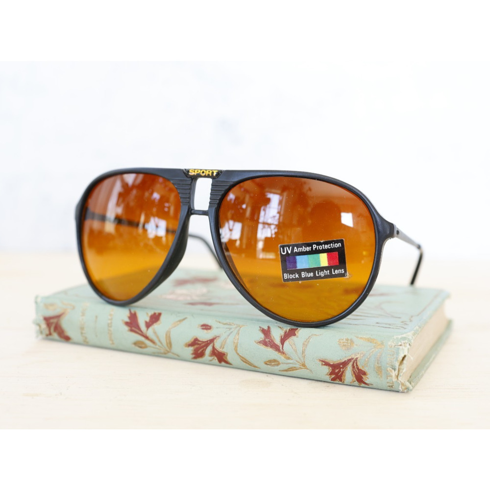vintage Aviator sunglasses NOS 80s Made in Taiwan Grandpa core pilot classic